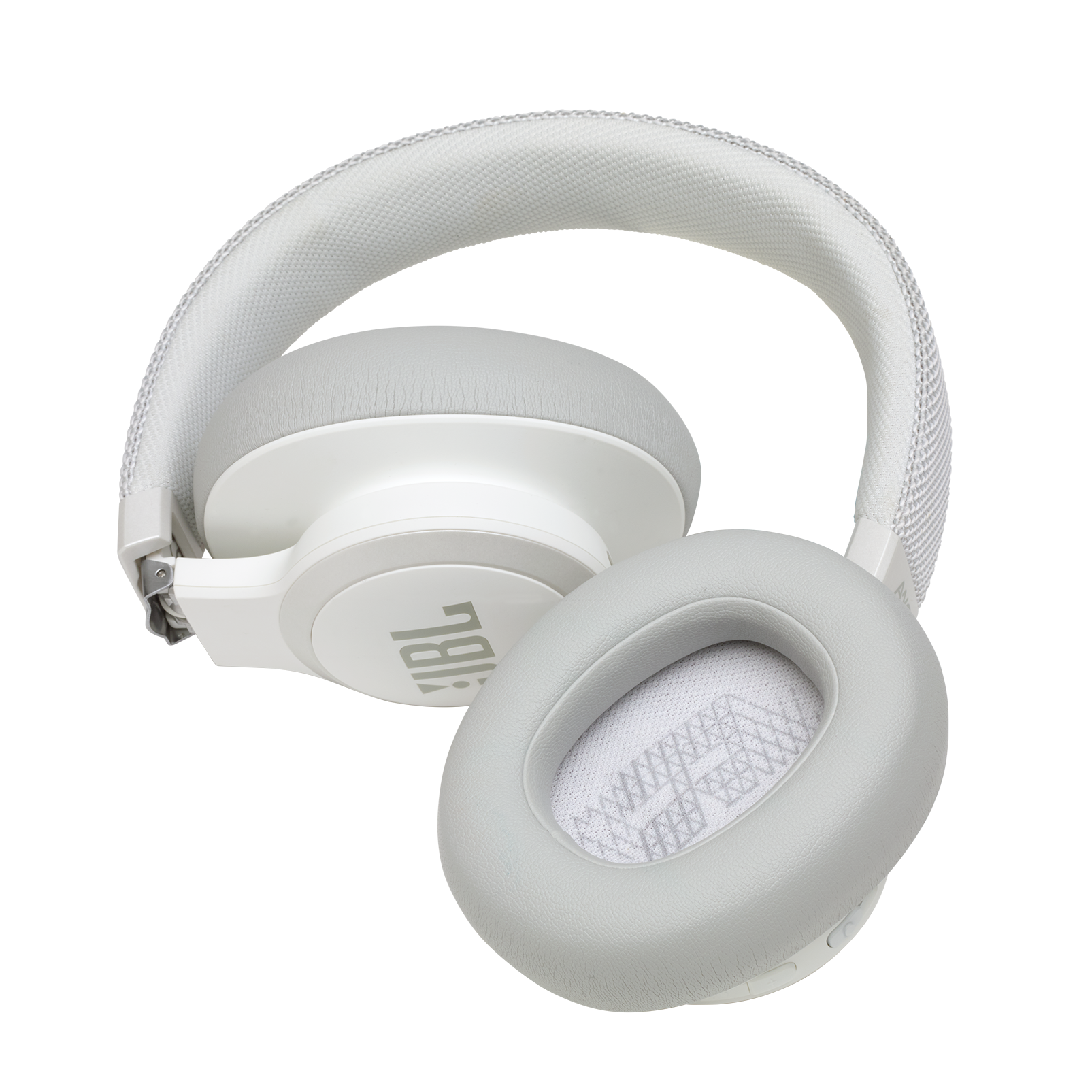 JBL Live 650BTNC - White - Wireless Over-Ear Noise-Cancelling Headphones - Detailshot 7